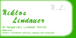 miklos lindauer business card